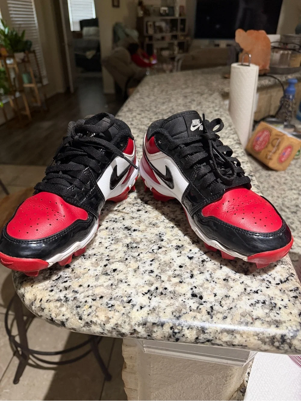 Jordan Kids Red Black White Cleats Sneakers